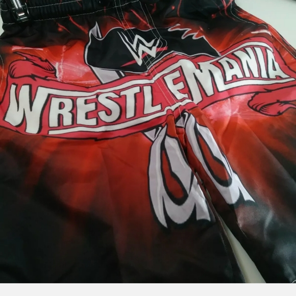 Cosplay Boy's Size Medium Red With Multicolored 3D Graphic Design Swimtrunks - Picture 4 of 7